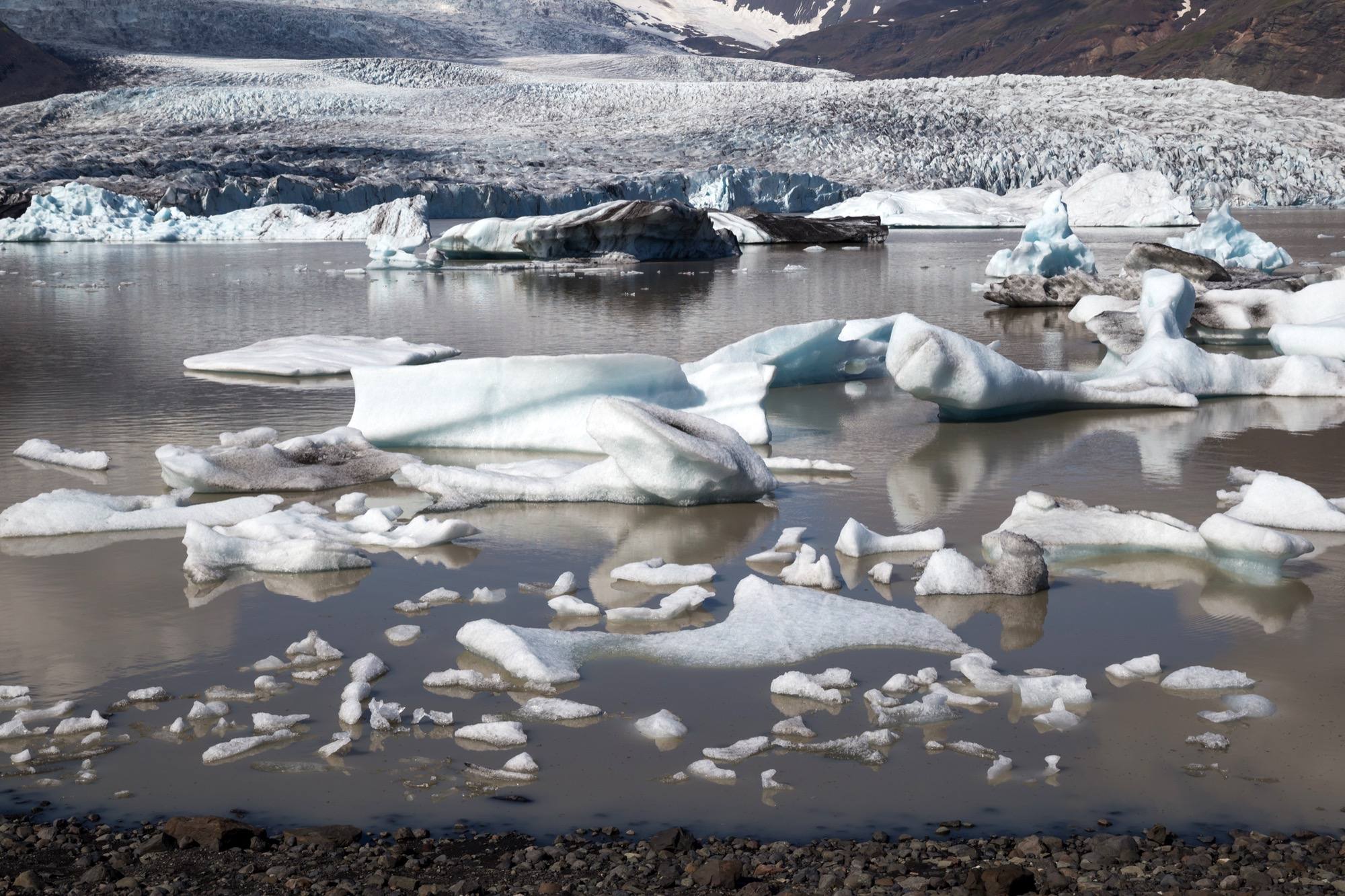 Floating ice and the route through it change with conditions.
